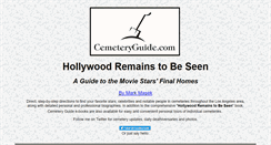 Desktop Screenshot of cemeteryguide.com