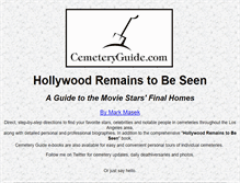 Tablet Screenshot of cemeteryguide.com